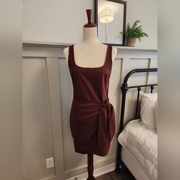 Express Rich Brown Mini Dress - Picture 1 of 12